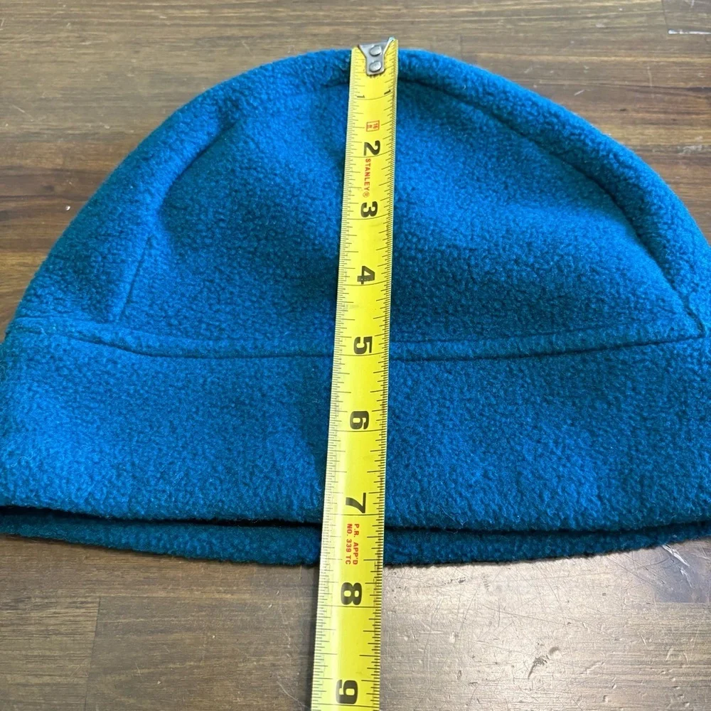 Patagonia Vintage Fleece Beanie Winter Hat Teal Blue USA M Ski Snowboarding - Picture 4 of 6